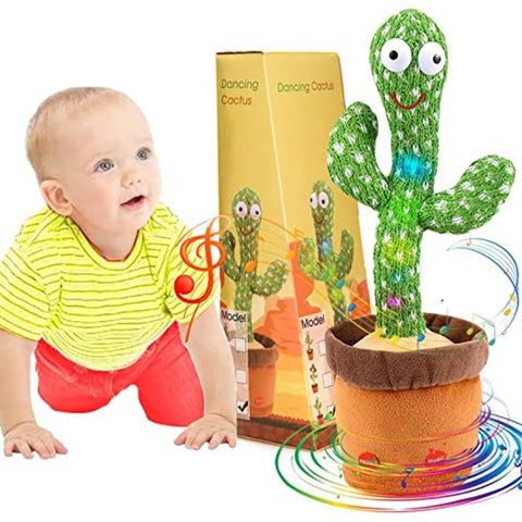 Dancing Cactus Toy with Recording - Rechargeable Plush Funny Electronic Shaking Cactus Singing and Dancing