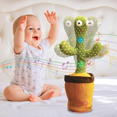 Dancing Cactus Toy with Recording - Rechargeable Plush Funny Electronic Shaking Cactus Singing and Dancing
