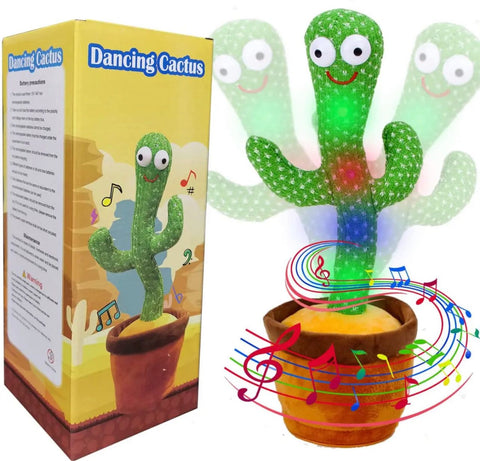 Dancing Cactus Toy with Recording - Rechargeable Plush Funny Electronic Shaking Cactus Singing and Dancing